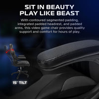 3085 Ergonomic Gaming Chair for Adults, High Back Office Chair with Headrest and Flip up Arms, Leather Racing Style Gaming Seat with Lumbar Support, Video Game Computer Desk Seat - Gray