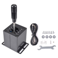 PC USB Simulator Shifter 7+R H Gear Shifter for LO GITECH G29/G27/G25/G920, T300RS/GT, Compatible with Gearshift PC Windows Steering Wheel for ATS ETS Dust WRC Sim Racing Game