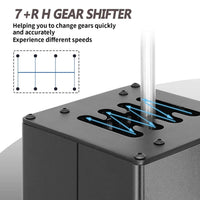 PC USB Simulator Shifter 7+R H Gear Shifter for LO GITECH G29/G27/G25/G920, T300RS/GT, Compatible with Gearshift PC Windows Steering Wheel for ATS ETS Dust WRC Sim Racing Game