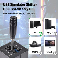 PC USB Simulator Shifter 7+R H Gear Shifter for LO GITECH G29/G27/G25/G920, T300RS/GT, Compatible with Gearshift PC Windows Steering Wheel for ATS ETS Dust WRC Sim Racing Game