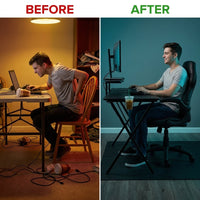 51.5 In. Black Gaming Desk and Chair Set — Before & After