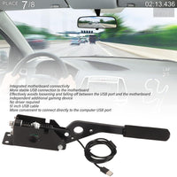 USB Handbrake, Linear E Handbrake, Hall Sensor, 64 Bit Handbrake for PC Racing Games, for G27 G29 G920 T500 T300 ETS2 ATS Brake Analog Hand Brake with Handle Grip Clamp, Compatible