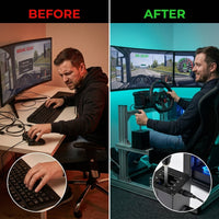 PC USB Simulator Shifter 7+R H Gear Shifter for LO GITECH G29/G27/G25/G920, T300RS/GT, Compatible with Gearshift PC Windows Steering Wheel for ATS ETS Dust WRC Sim Racing Game — Before & After