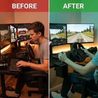 PC USB Simulator Shifter 7+R H Gear Shifter for LO GITECH G29/G27/G25/G920, T300RS/GT, Compatible with Gearshift PC Windows Steering Wheel for ATS ETS Dust WRC Sim Racing Game — Before & After