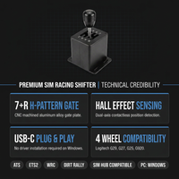 PC USB Simulator Shifter 7+R H Gear Shifter for LO GITECH G29/G27/G25/G920, T300RS/GT, Compatible with Gearshift PC Windows Steering Wheel for ATS ETS Dust WRC Sim Racing Game — Results & Stats