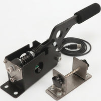 USB Handbrake, Linear E Handbrake, Hall Sensor, 64 Bit Handbrake for PC Racing Games, for G27 G29 G920 T500 T300 ETS2 ATS Brake Analog Hand Brake with Handle Grip Clamp, Compatible — Studio Shot