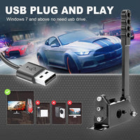 USB Handbrake, Linear E Handbrake, Hall Sensor, 64 Bit Handbrake for PC Racing Games, for G27 G29 G920 T500 T300 ETS2 ATS Brake Analog Hand Brake with Handle Grip Clamp, Compatible
